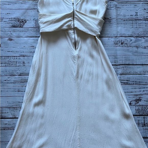 Reformation Sigrid Corset Milkmaid cream/off white midi dress wired cups size 12 - Picture 8 of 15